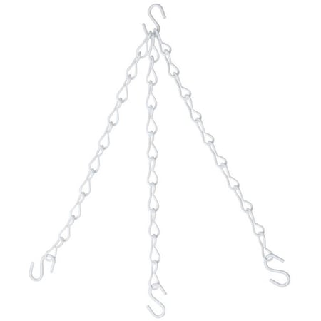 Homepage 18 in. Hanging Flower Pot Chain Plant Hardware Accessories N275-040, White HO418664
